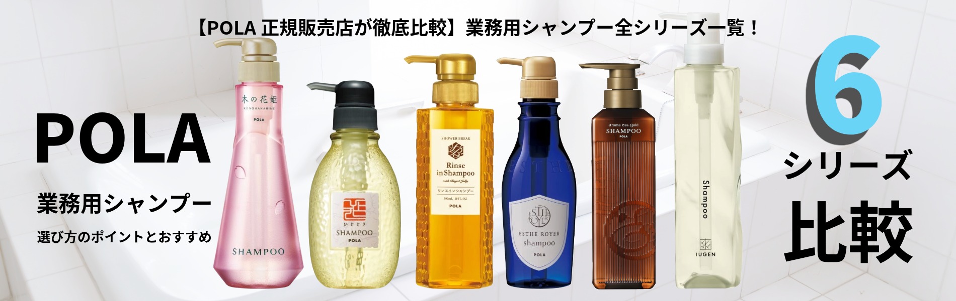 正規販売店が徹底比較】POLA(ポーラ)業務用シャンプー全6シリーズ一覧